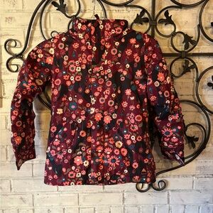 Burton Kids Floral Puffer Ski Jacket - Red/pink sz M